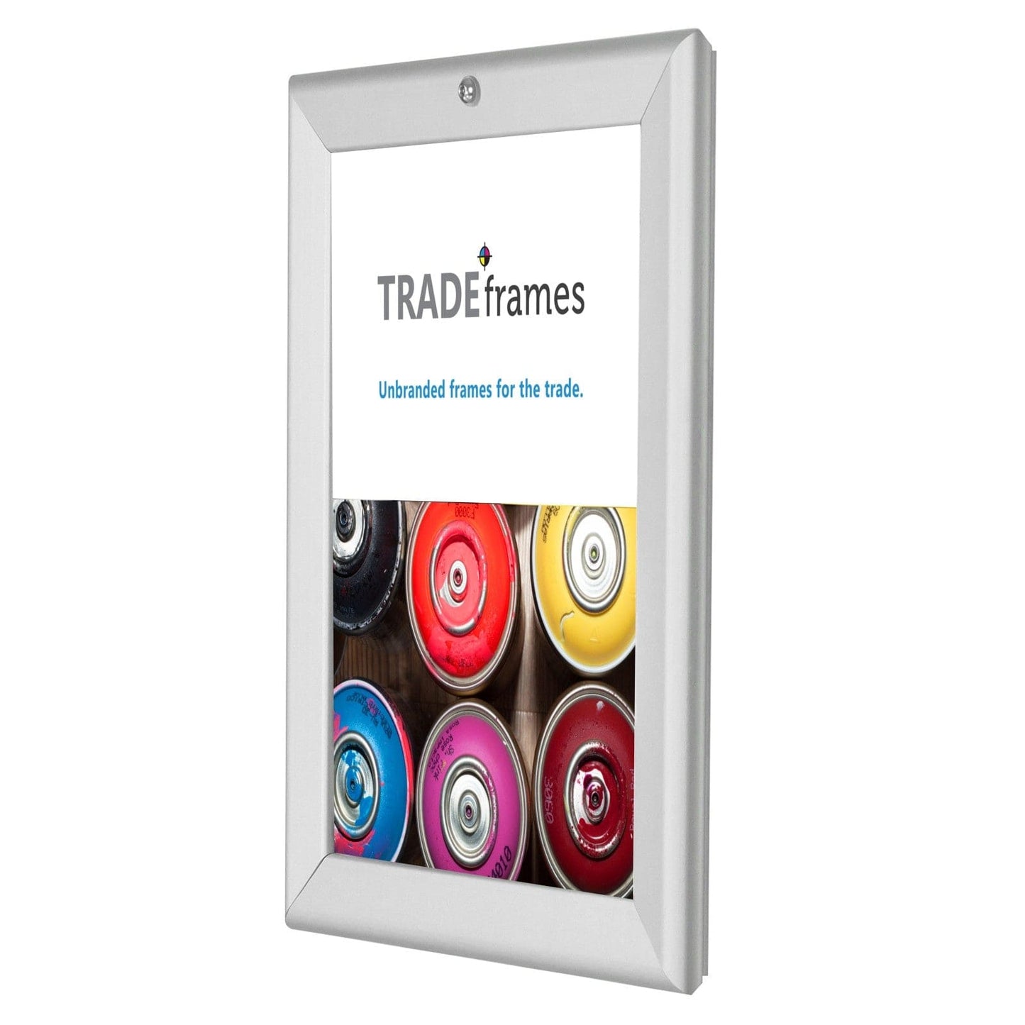 8.5x11 Inches Silver Lockable Snap Frame - 1.25" profile - Snap Frames Direct