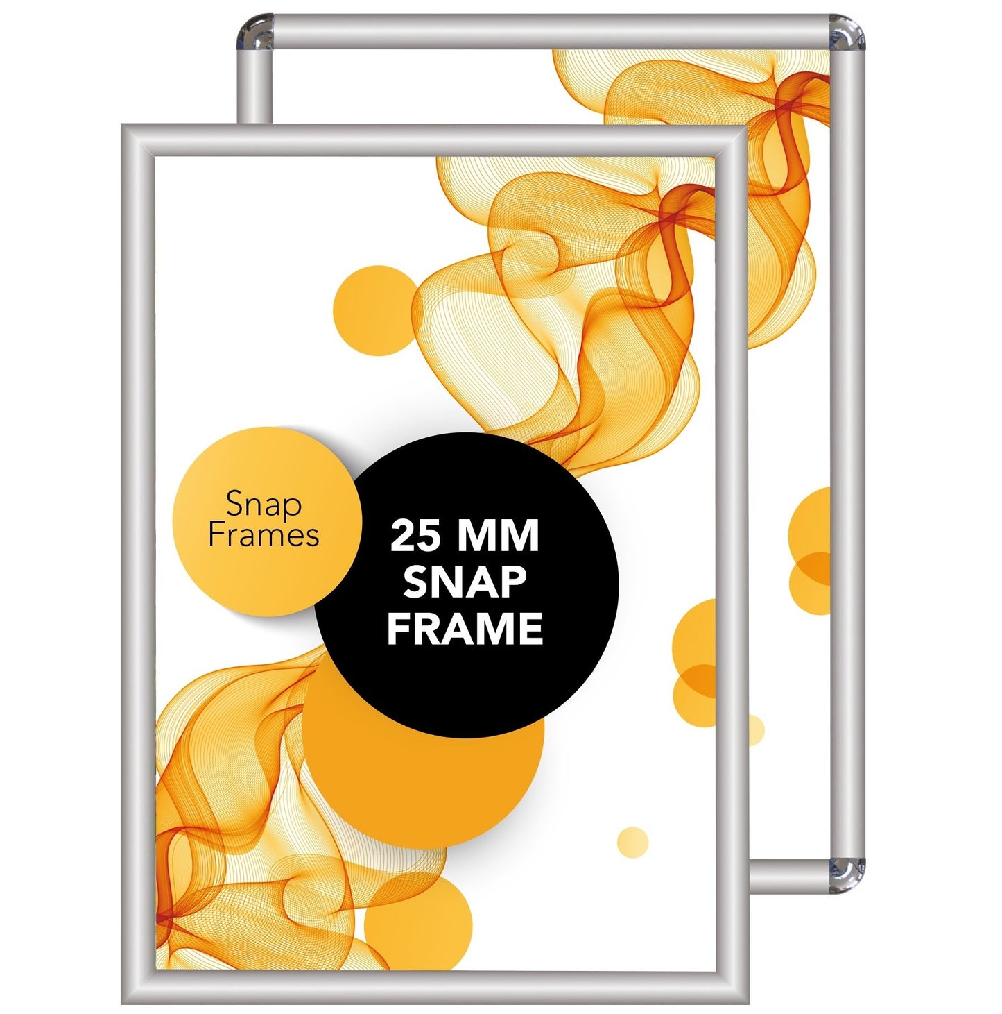 25 mm Snap Frame - with Matt - Round Corner