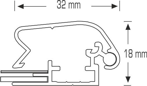 Chrome Poster Frame - 32 mm