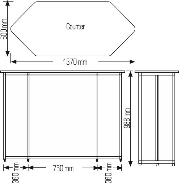 Folding Counter Hexagonal