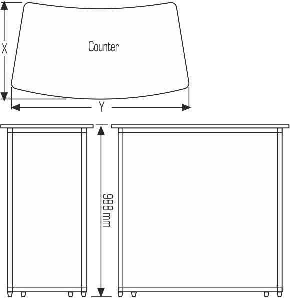 Folding Counter - Oval