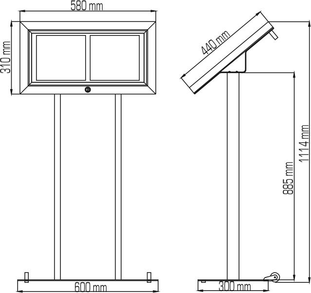 Lockable Menuboard - LED
