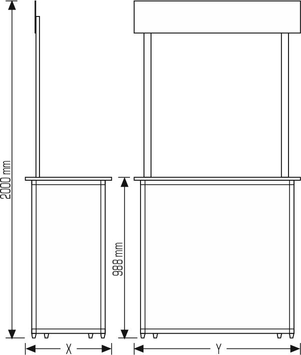 Folding Counter with Header