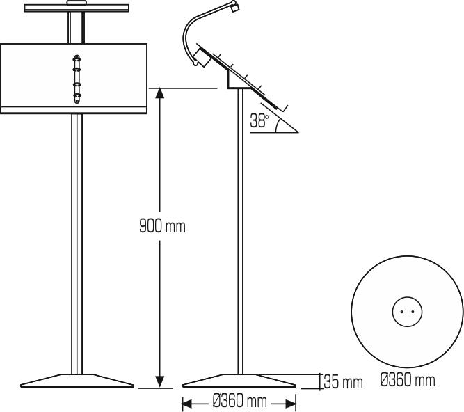 Ringbinder Information Stand with Light