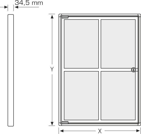 Slim Noticeboard - Magnetic