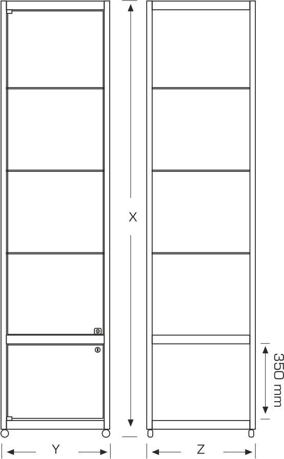 Tower Showcase with Storage