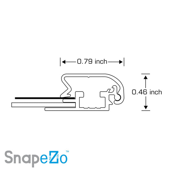 12x18 Silver Snap Frame 0.8 Inch Profile