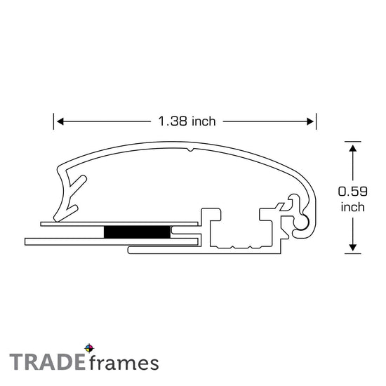 24x36 Black TRADEframe Weather Resistant - 1.38" Profile - Snap Frames Direct