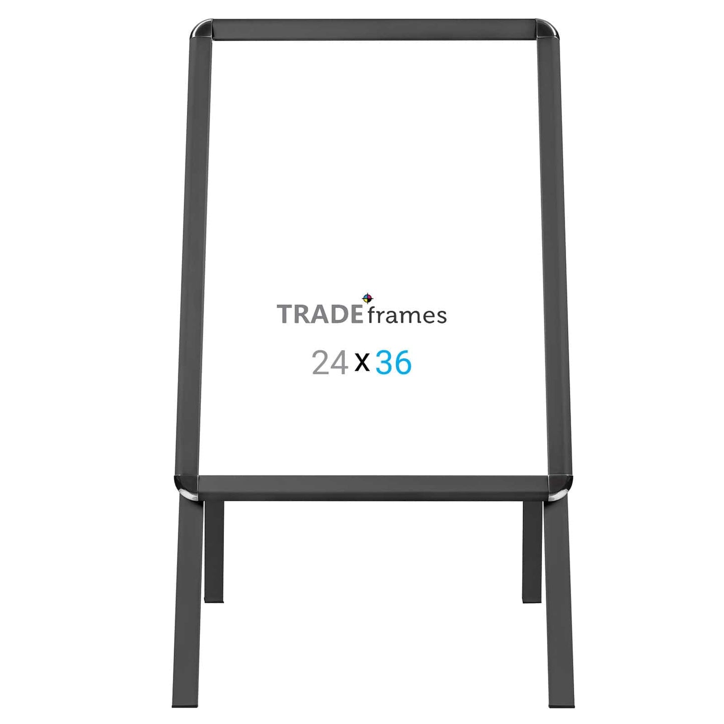 24x36 Black Sidewalk Sign - 1.25" Profile - Snap Frames Direct