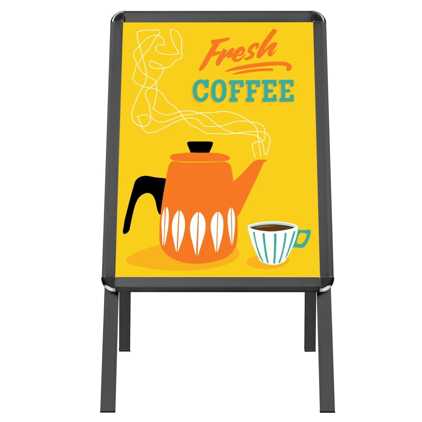 22x28 Black Sidewalk Sign - 1.25" Profile - Snap Frames Direct