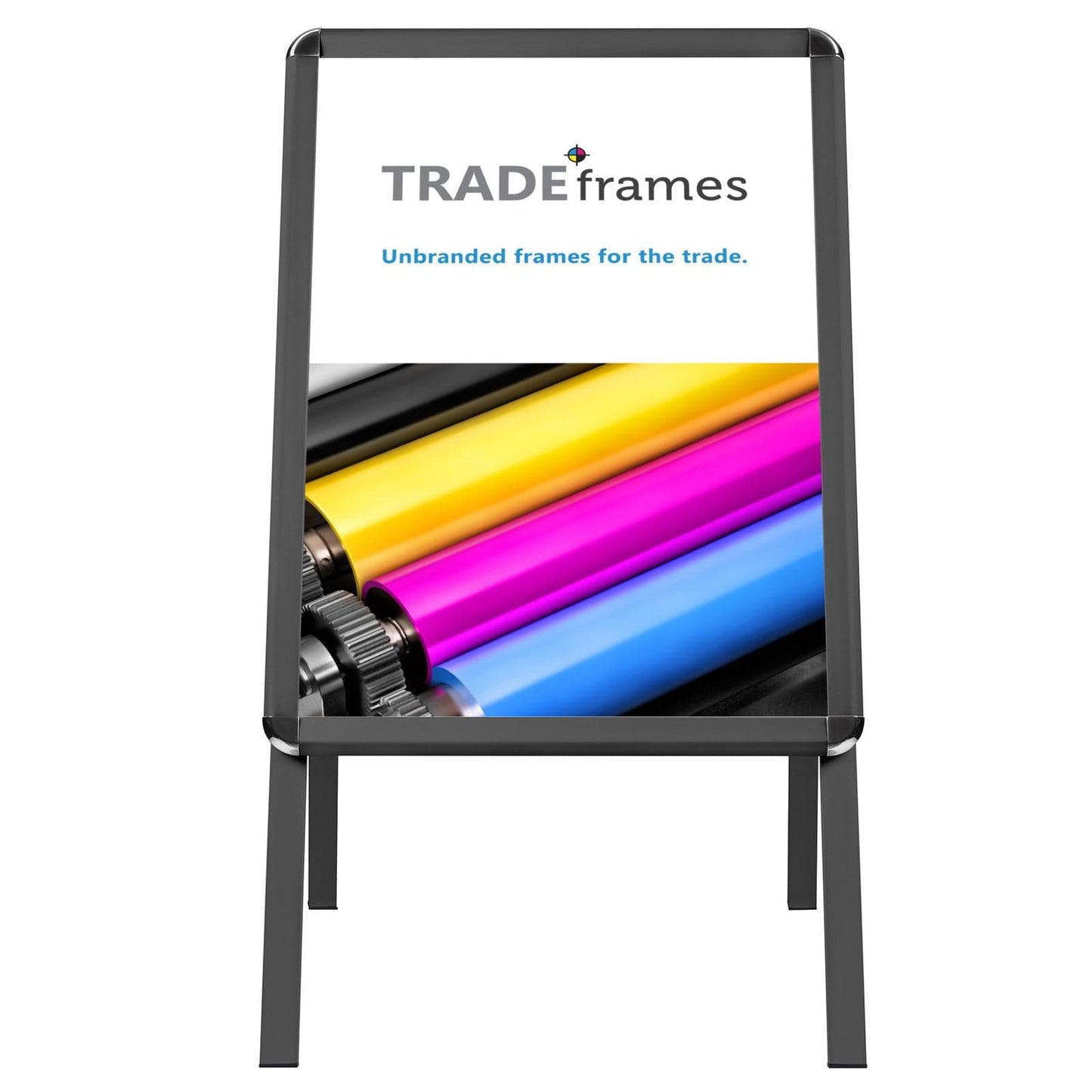 24x36 Black Sidewalk Sign - 1.25" Profile - Snap Frames Direct