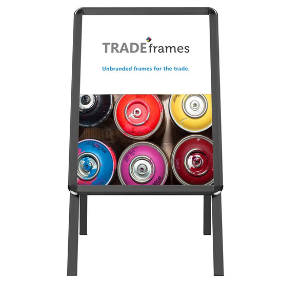 22x28 Black Sidewalk Sign - 1.25" Profile - Snap Frames Direct