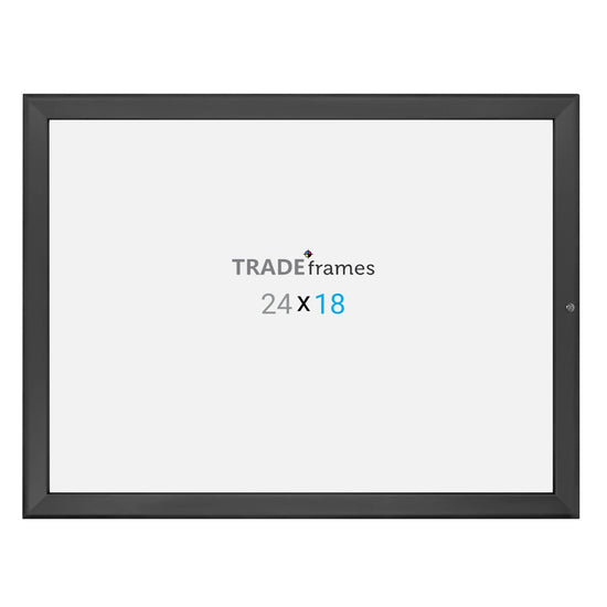 18x24 Black TRADEframe Locking - 1.25" Profile - Snap Frames Direct