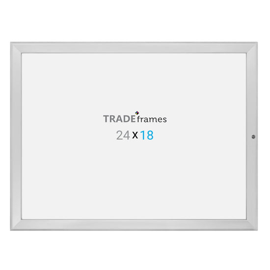 18x24 Silver TRADEframe Locking - 1.25" Profile - Snap Frames Direct