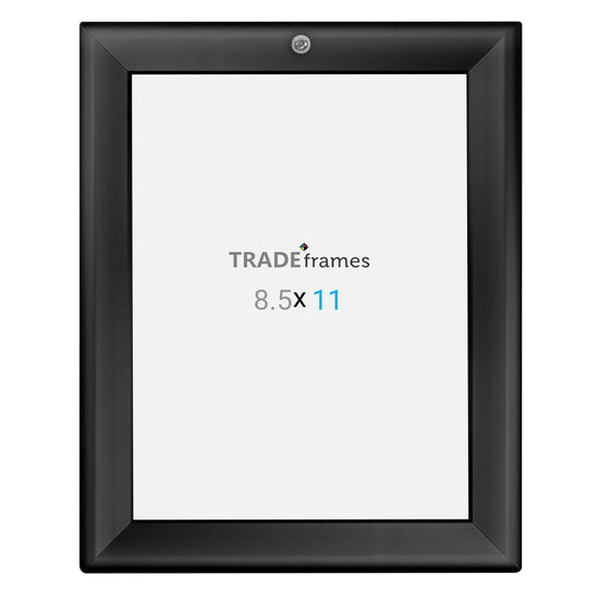 8.5x11 Black TRADEframe Locking - 1.25" Profile - Snap Frames Direct