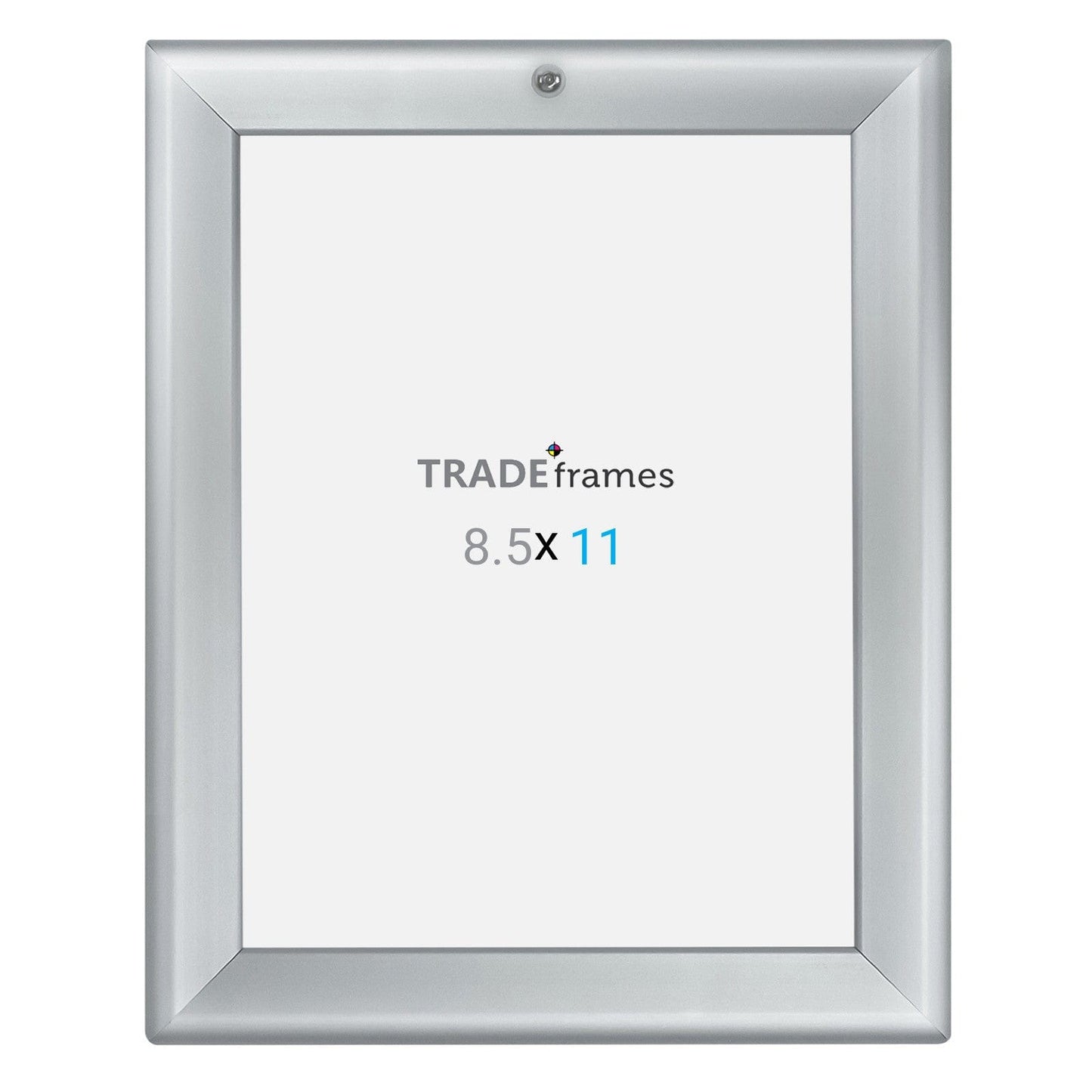 8.5x11 Inches Silver Lockable Snap Frame - 1.25" profile - Snap Frames Direct