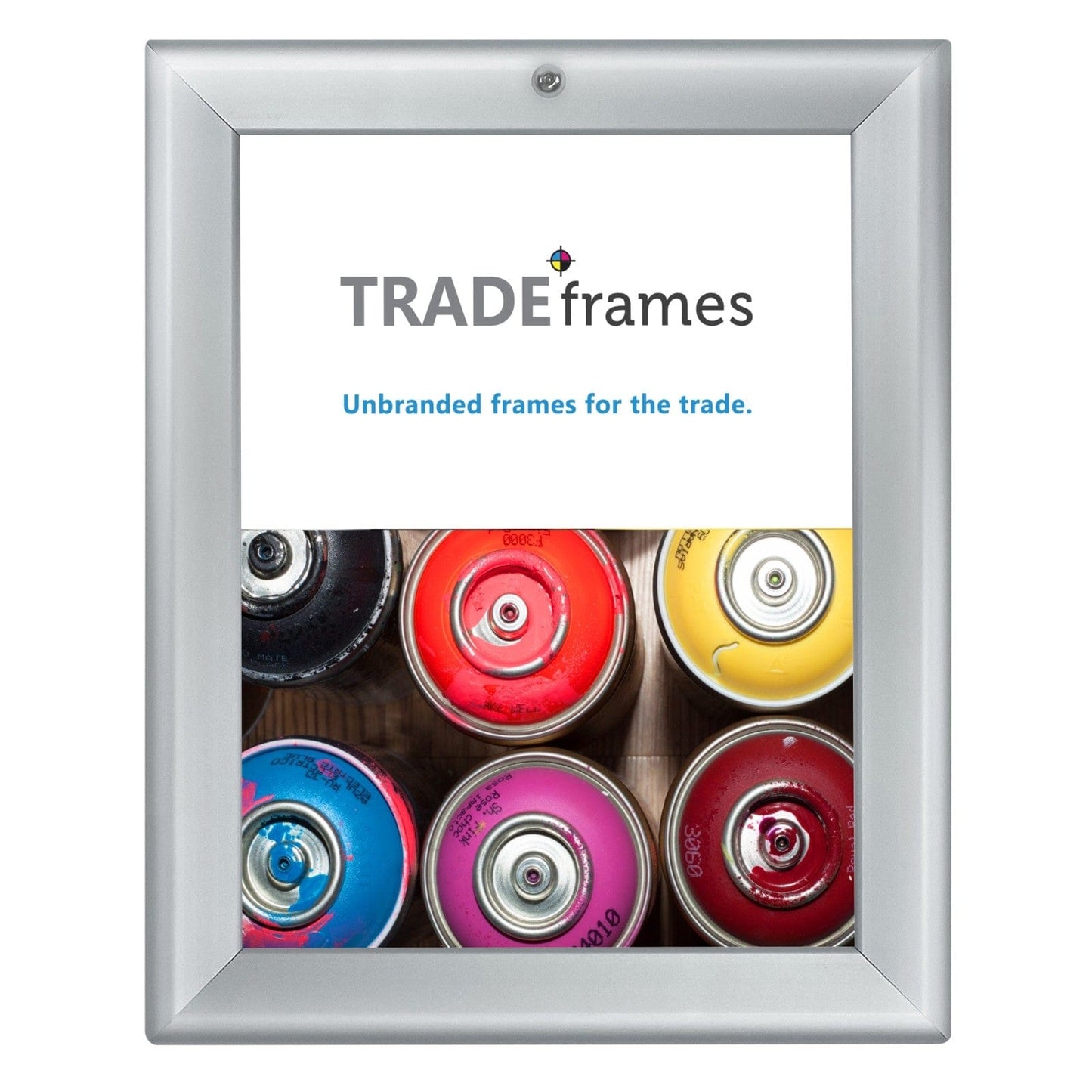 8.5x11 Inches Silver Lockable Snap Frame - 1.25" profile - Snap Frames Direct