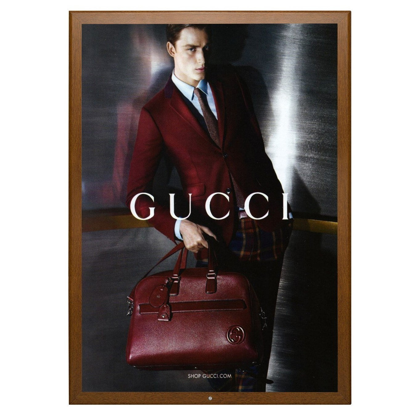 27.94 x 43.18 cm Dark Wood Lockable Poster Frame 32MM SnapeZo®