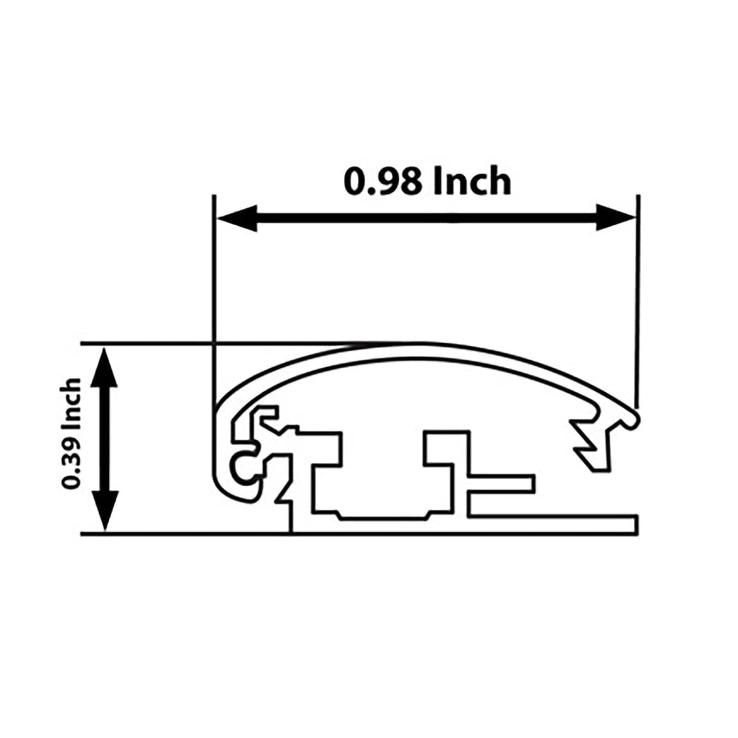 Black snap frame poster size 14X36 - 1 inch profile - Snap Frames Direct