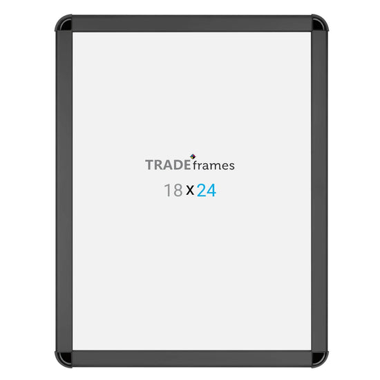 18x24 Black TRADEframe Round-Cornered - 1.25" Profile - Snap Frames Direct