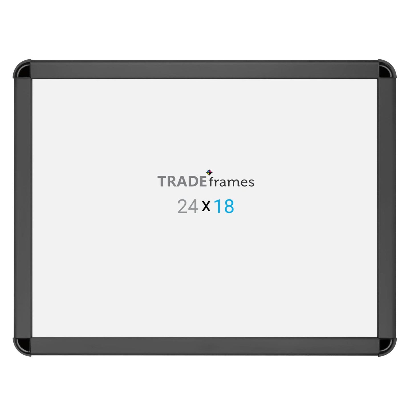 18x24 Black TRADEframe Round-Cornered - 1.25" Profile - Snap Frames Direct