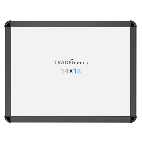 18x24 Black TRADEframe Round-Cornered - 1.25" Profile - Snap Frames Direct