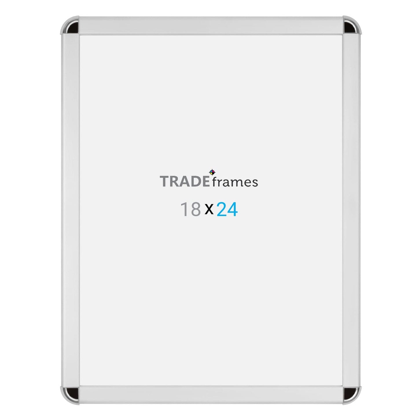 18x24 Silver TRADEframe Round-Cornered - 1.25" Profile - Snap Frames Direct