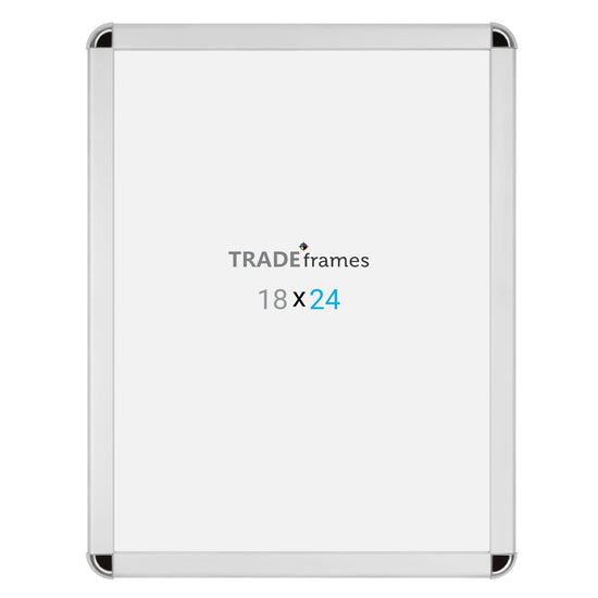 18x24 Silver TRADEframe Round-Cornered - 1.25" Profile - Snap Frames Direct