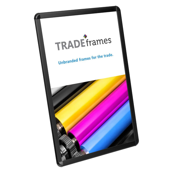24x36 Black round-corner TRADEframe Snap Frame, media size 24x36 - 1.25 inch profile - Snap Frames Direct