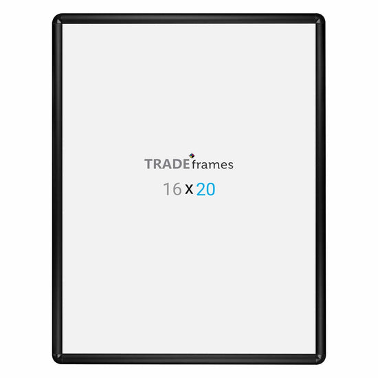 16x20 Black TRADEframe Round-Cornered - 1" Profile - Snap Frames Direct