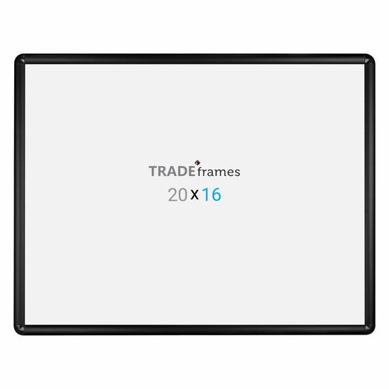 16x20 Black TRADEframe Round-Cornered - 1" Profile - Snap Frames Direct