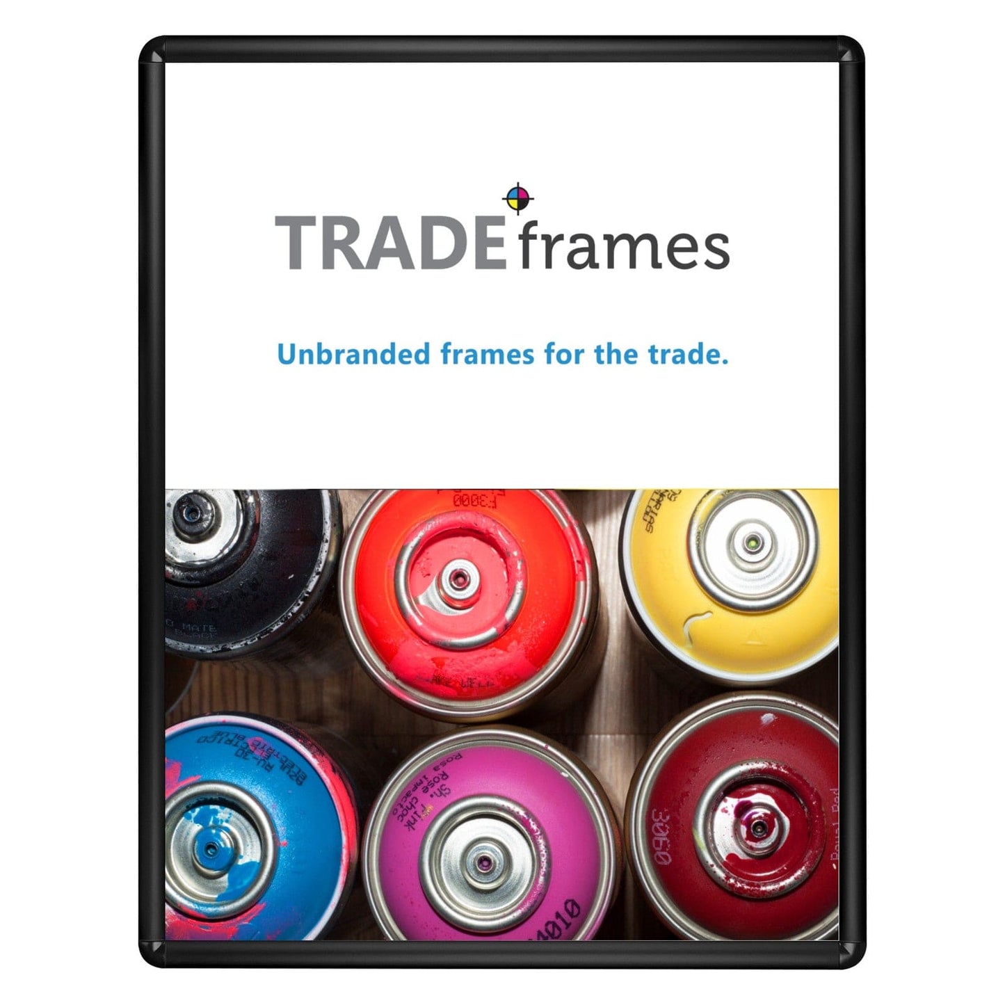 22x28 Black TRADEframe Round-Cornered - 1" Profile - Snap Frames Direct