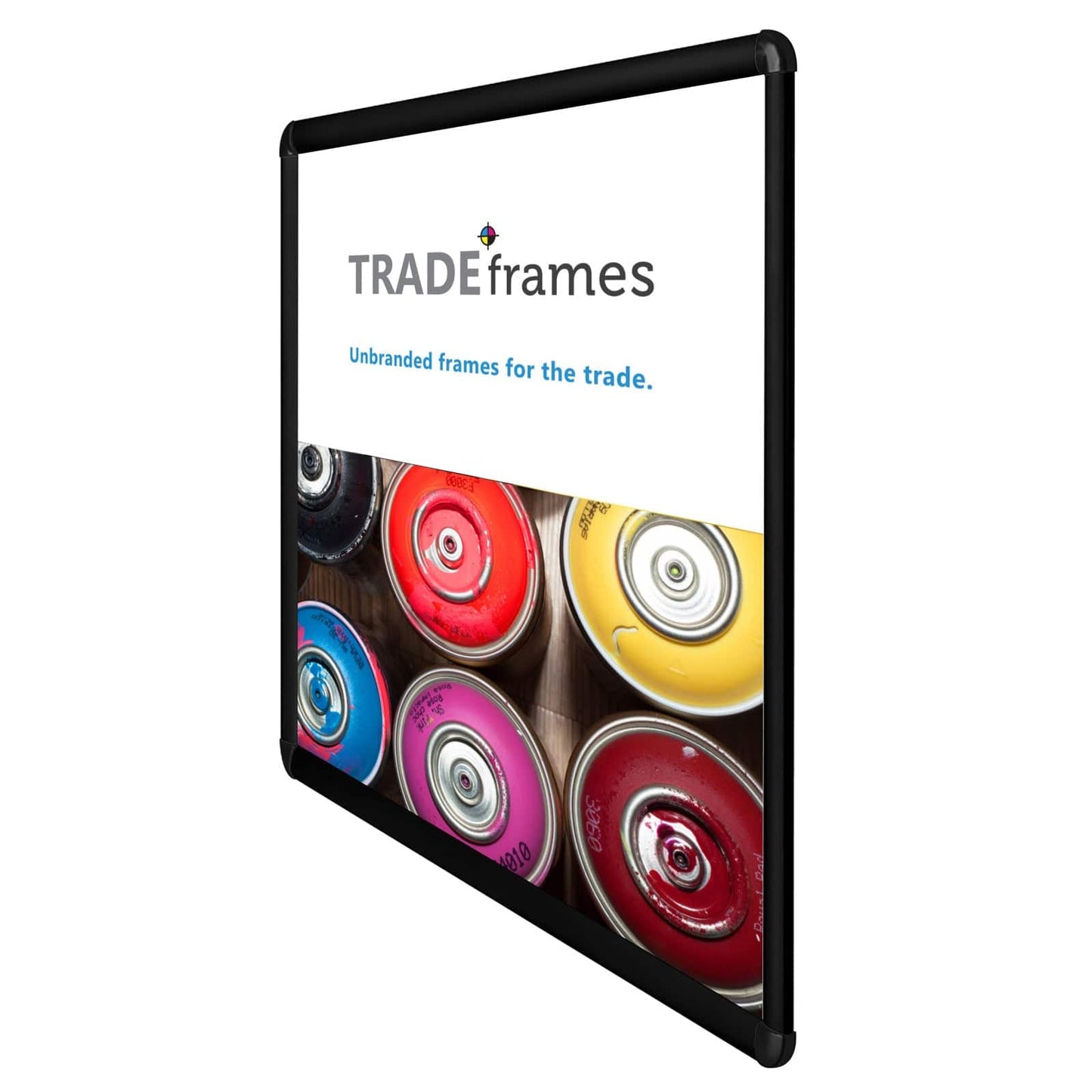 18x24 Black TRADEframe Round-Cornered - 1" Profile - Snap Frames Direct