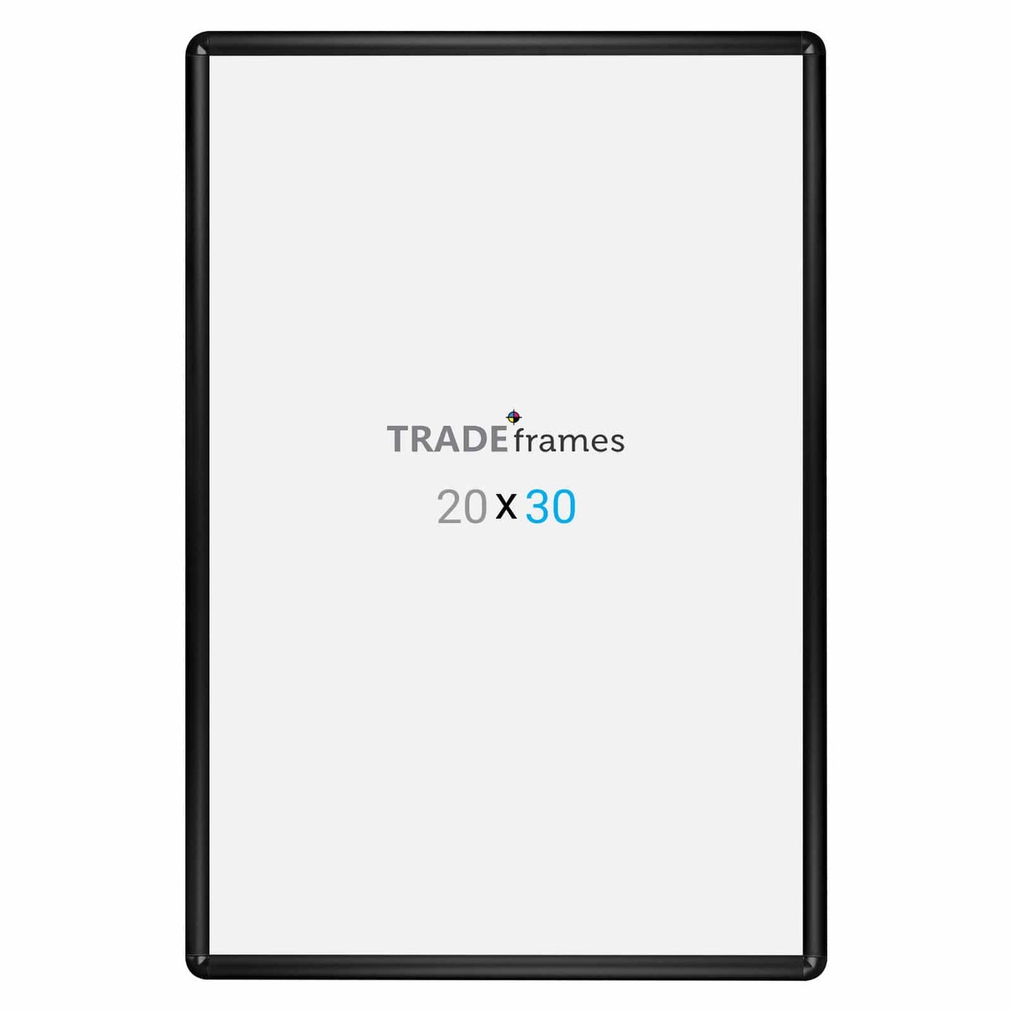 20x30 Black TRADEframe Round-Cornered - 1" Profile - Snap Frames Direct