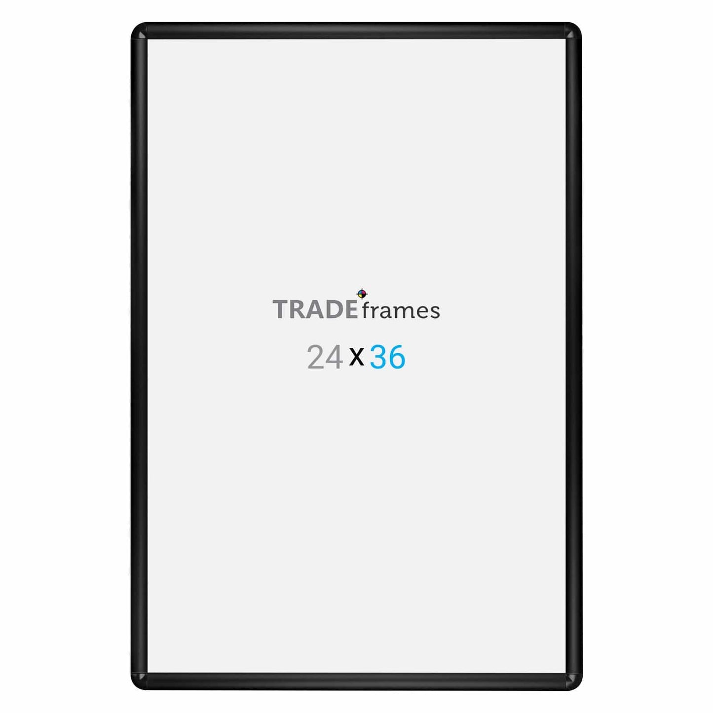 24x36 Black TRADEframe Round-Cornered - 1" Profile - Snap Frames Direct