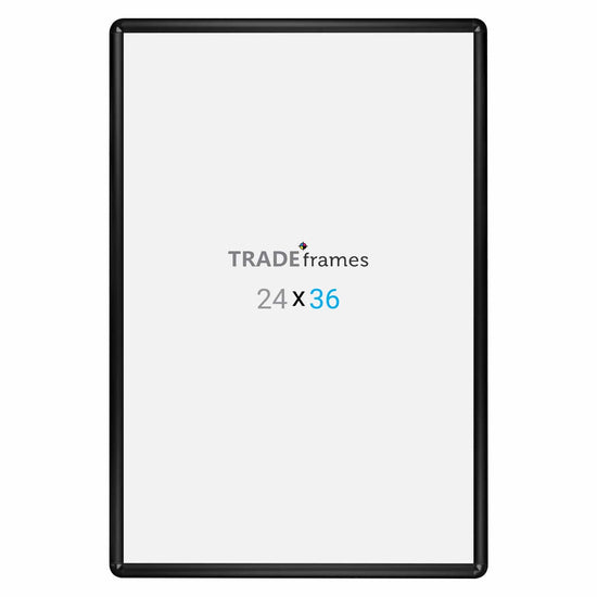24x36 Black TRADEframe Round-Cornered - 1" Profile - Snap Frames Direct