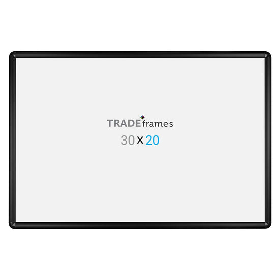20x30 Black TRADEframe Round-Cornered - 1" Profile - Snap Frames Direct