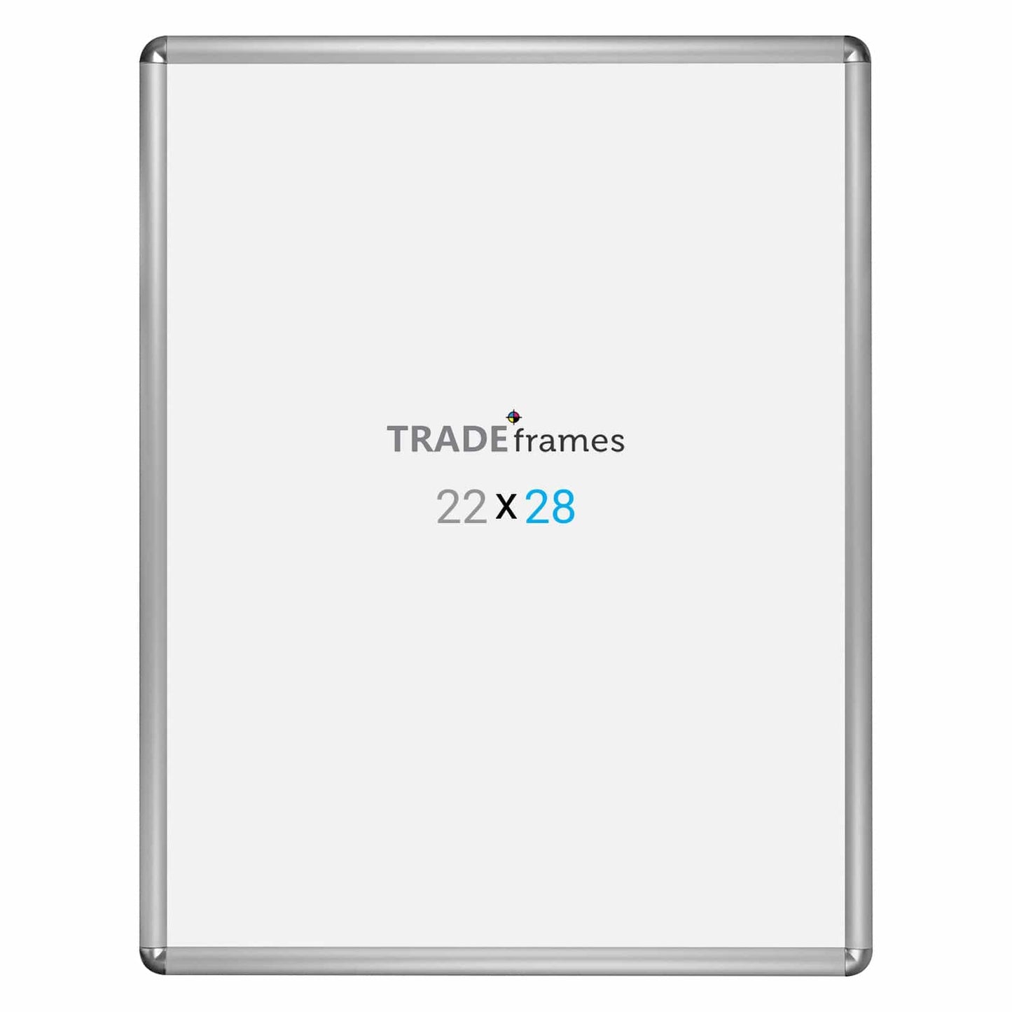 22x28 Silver TRADEframe Round-Cornered - 1" Profile - Snap Frames Direct