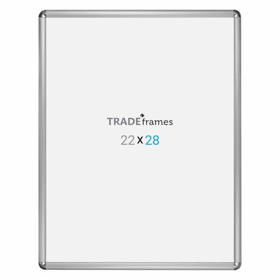 22x28 Silver TRADEframe Round-Cornered - 1" Profile - Snap Frames Direct