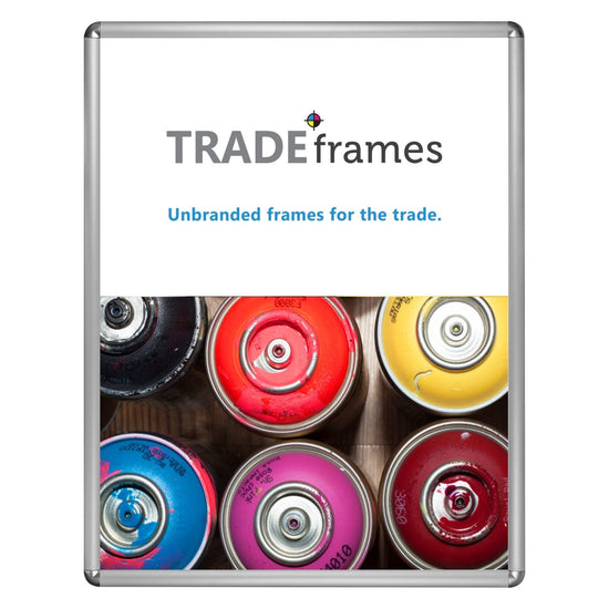 22x28 Silver TRADEframe Round-Cornered - 1" Profile - Snap Frames Direct