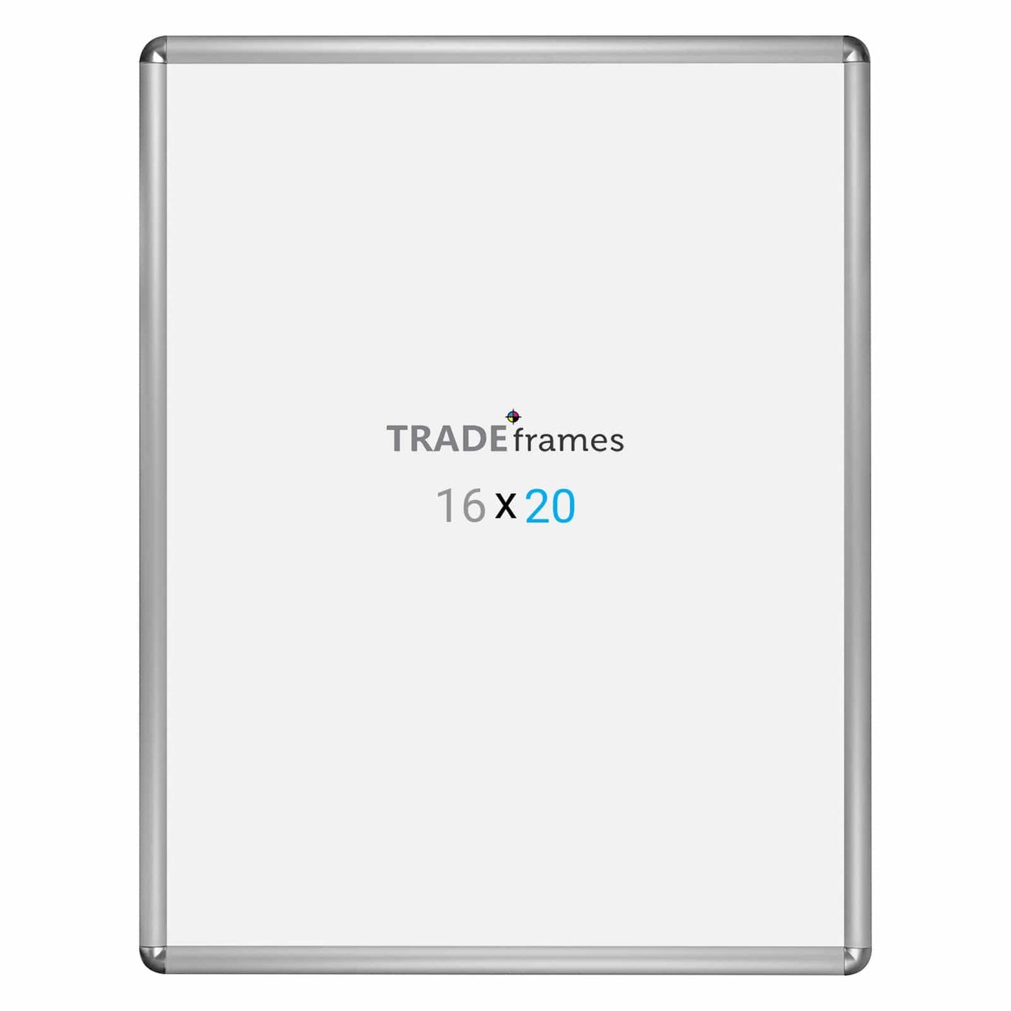 16x20 Silver TRADEframe Round-Cornered - 1" Profile - Snap Frames Direct