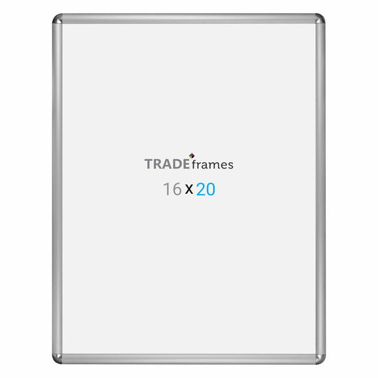 16x20 Silver TRADEframe Round-Cornered - 1" Profile - Snap Frames Direct