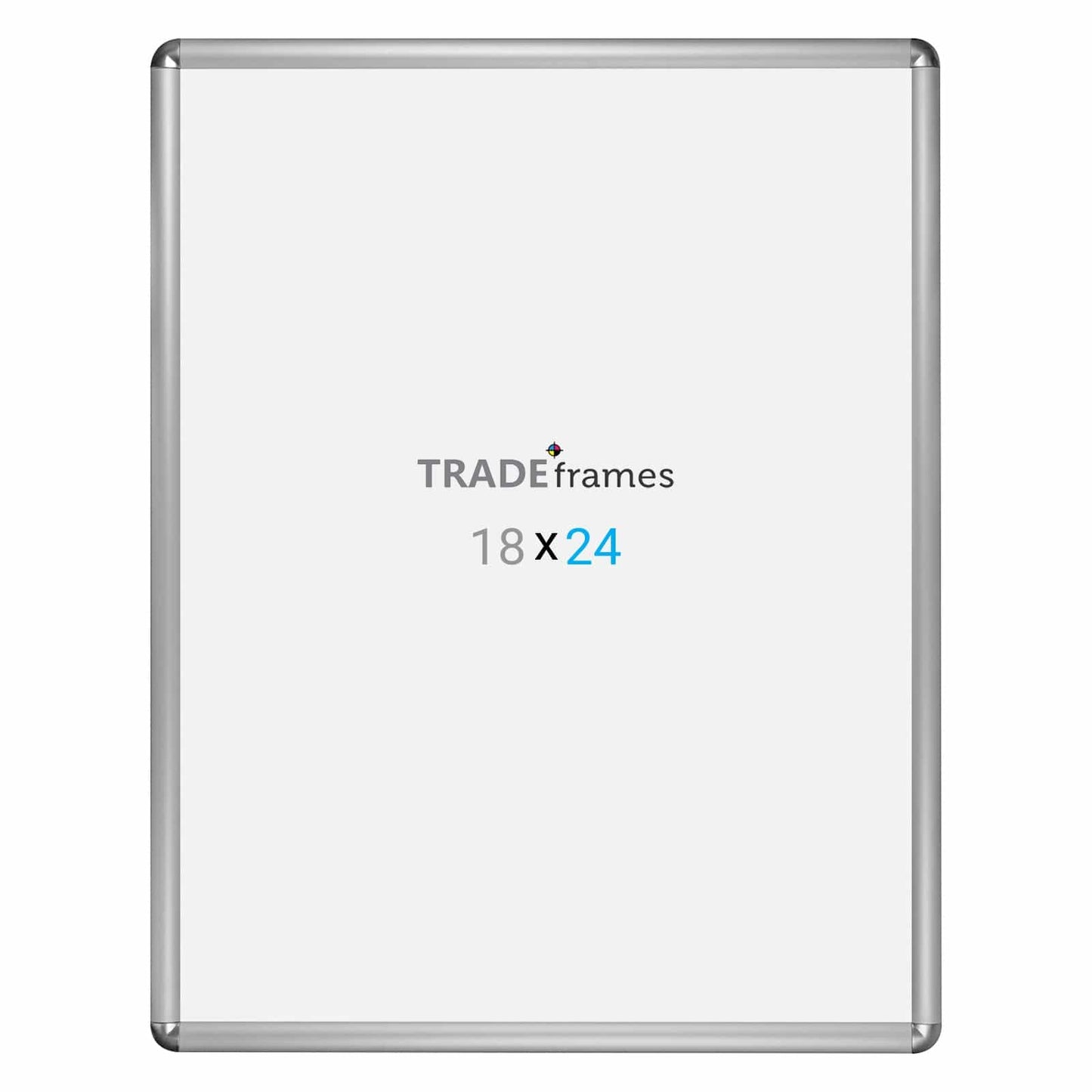 18x24 Silver TRADEframe Round-Cornered - 1" Profile - Snap Frames Direct