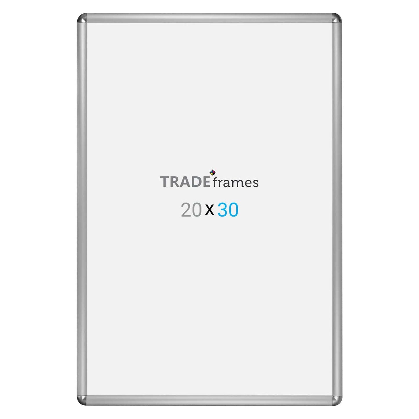 20x30 Silver TRADEframe Round-Cornered - 1" Profile - Snap Frames Direct