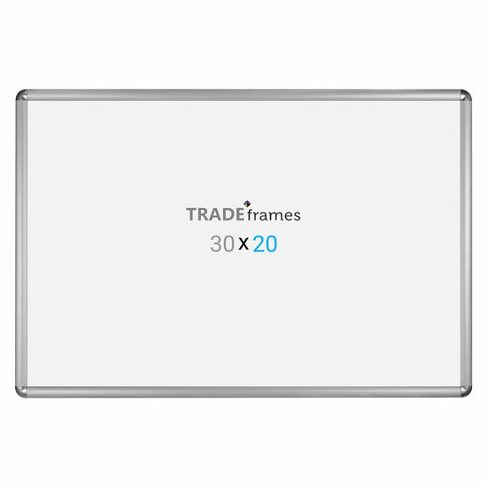 20x30 Silver TRADEframe Round-Cornered - 1" Profile - Snap Frames Direct