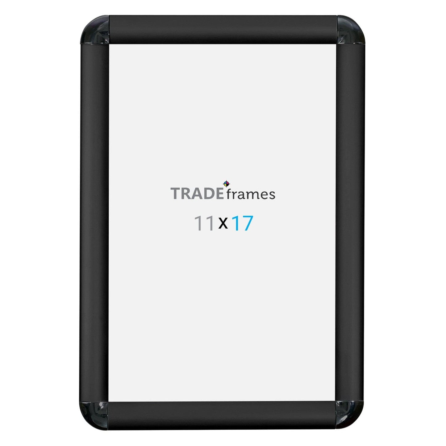 11x17 Black TRADEframe Round-Cornered - 1" Profile - Snap Frames Direct