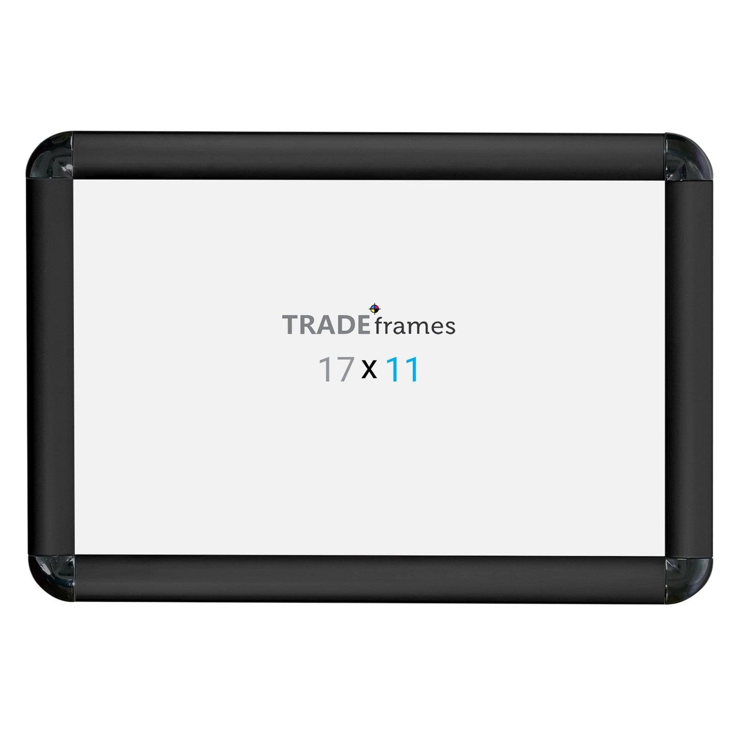 11x17 Black TRADEframe Round-Cornered - 1" Profile - Snap Frames Direct