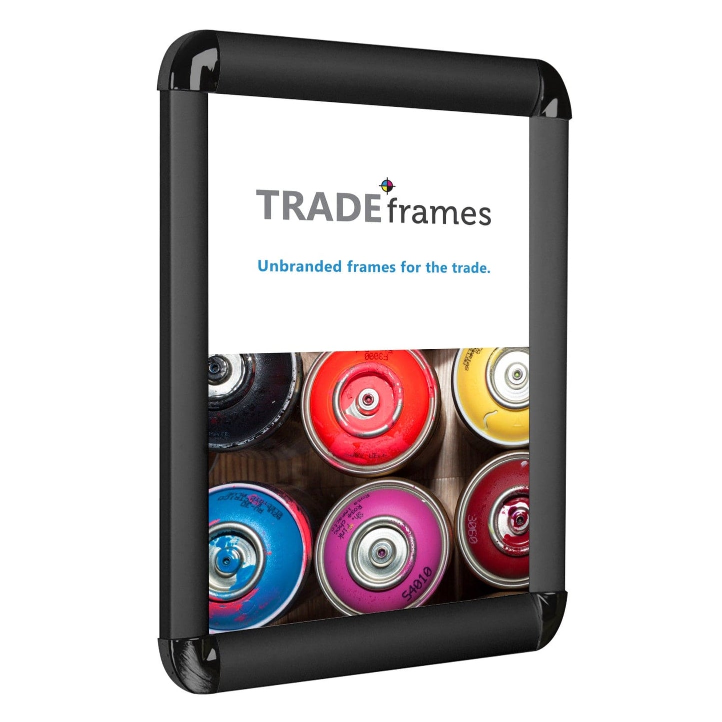 11x17 Black TRADEframe Round-Cornered - 1" Profile - Snap Frames Direct