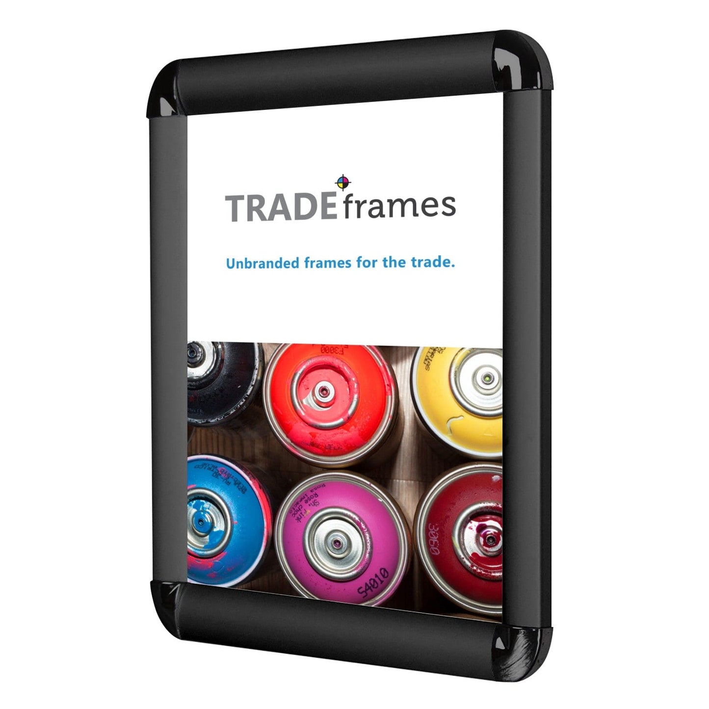 11x17 Black TRADEframe Round-Cornered - 1" Profile - Snap Frames Direct