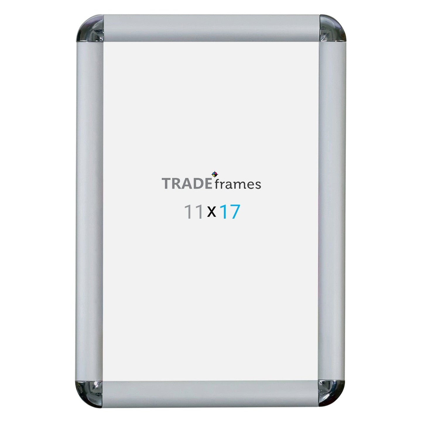 11x17 Silver TRADEframe Round-Cornered - 1" Profile - Snap Frames Direct